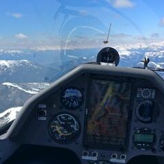 Flugwegposition um 11:00:45: Aufgenommen in der Nähe von Gemeinde Gnesau, Gnesau, Österreich in 2837 Meter